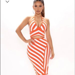 Stripe two piece